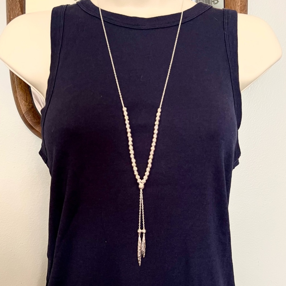 Gorjana Large Laguna Adjustable Lariat Necklace, Silver
